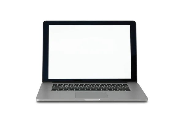 Laptop Aberto Isolado Fundo Branco — Fotografia de Stock