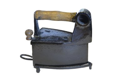 Buhar demiri beyaz arkaplanda izole edildi