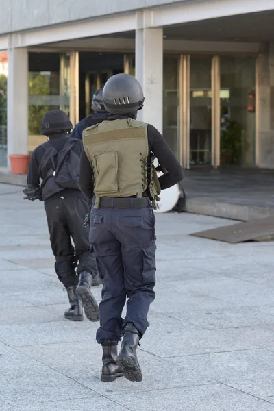 Formación de las fuerzas especiales policiales — Foto de Stock