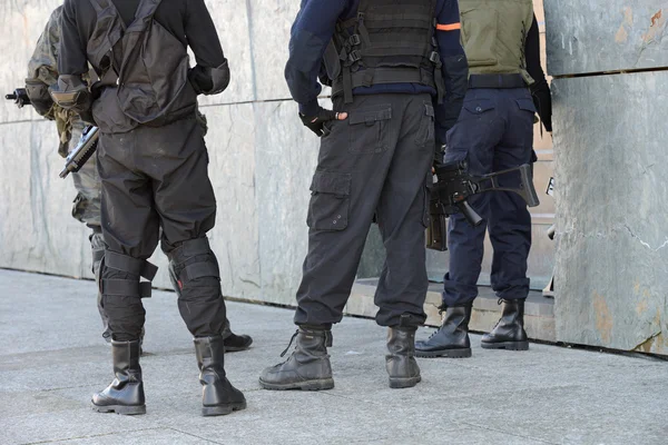 Formación de las fuerzas especiales policiales Imagen de stock