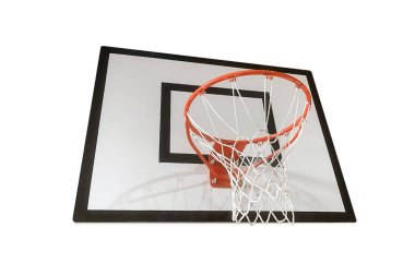 basketball backboard with hoop isolated on a white background