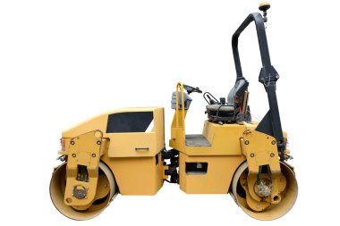 Beyaz arka plan üzerinde izole asfalt fayans ustası