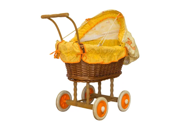 Wooden baby stroller — Stock Photo, Image