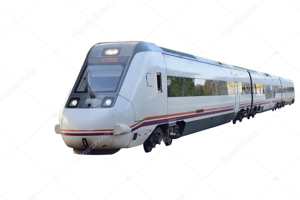 train isolated on white background
