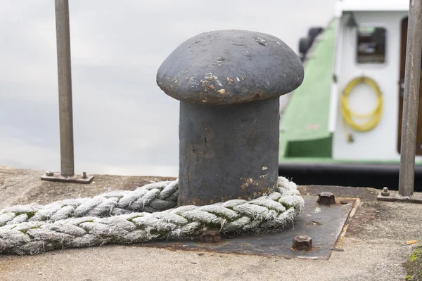 Bollards on the dock close seup — стоковое фото