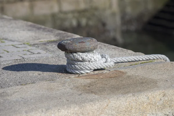 Bollards on the dock close seup — стоковое фото