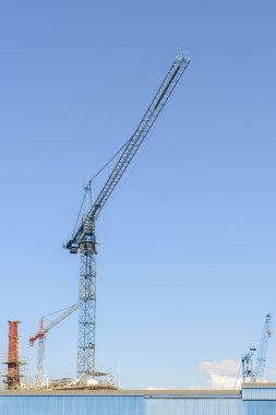 gökyüzü arka plan üzerinde uzun boylu vinç