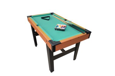 Beyaz arka plan üzerinde izole Bilardo masası