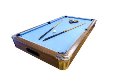 Beyaz arka plan üzerinde izole Bilardo masası