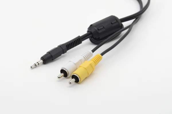 Cable with connectors tulip — Stock Photo, Image