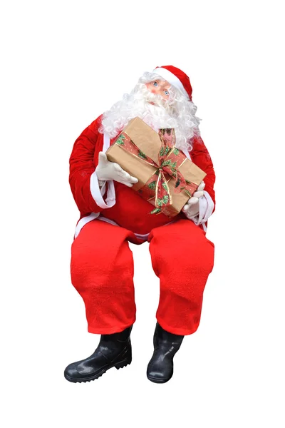 Санта-Клаус изолирован на белом фоне — стоковое фото