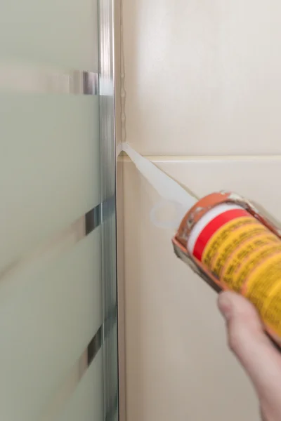 Filling silicone for sealing — Stock Photo, Image