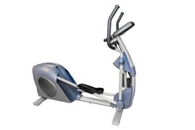 Beyaz bir arka plan üzerinde izole Kayak simülatörü