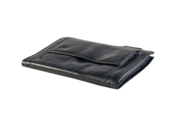 Мужской кожаный бумажник на белом фоне — стоковое фото