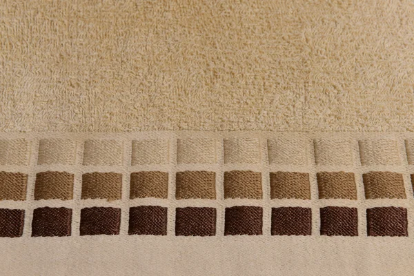 Textura bege tecido closeup — Fotografia de Stock