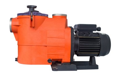 Beyaz bir arka plan üzerinde izole su pompası için motor