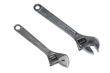 Ayarlanabilir anahtar beyaz arkaplanda izole edildi