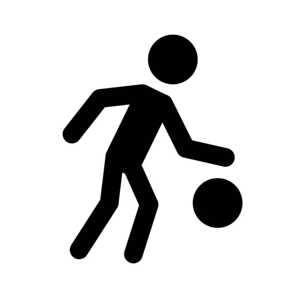 Символ силуэта спортсмена на изолированном фоне. Икона спорта — стоковый вектор