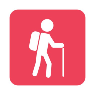 İzole edilmiş arka planda atlet silueti sembolü. Spor simgesi