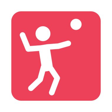 İzole edilmiş arka planda atlet silueti sembolü. Spor simgesi