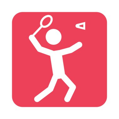 İzole edilmiş arka planda atlet silueti sembolü. Spor simgesi