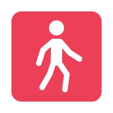 İzole edilmiş arka planda atlet silueti sembolü. Spor simgesi