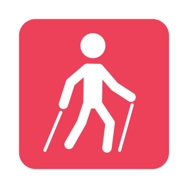 İzole edilmiş arka planda atlet silueti sembolü. Spor simgesi