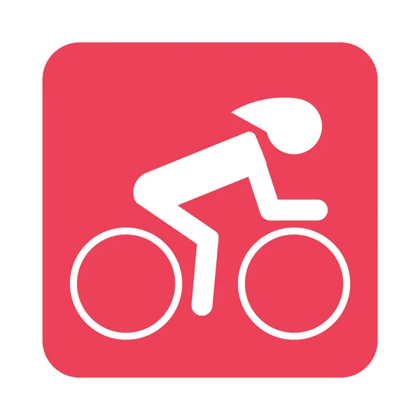 Símbolo de silhueta atleta em fundo isolado. ícone do esporte — Vetor de Stock