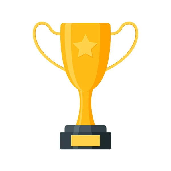 Symboles de réussite, récompense pour les icônes plates gagnantes — Image vectorielle