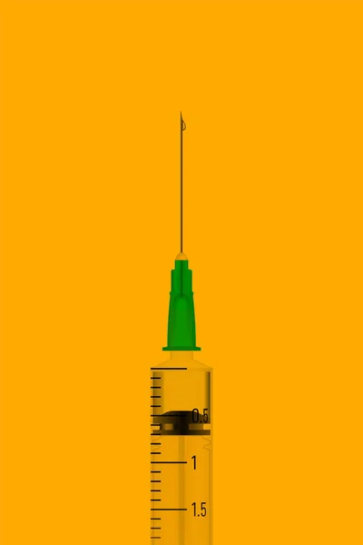 Медицинская Икона Одноразового Шприца Иглой Применяется Инъекции Вакцины Иллюстрации Вакцинации — стоковый вектор