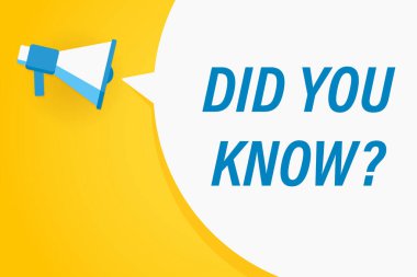 Konuşma balonu ve cümlesi olan düz bir megafon.