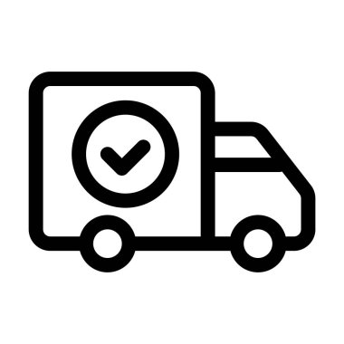 Teslimat, sevkiyat veya taşıma ikonu. Teslimat simgesi