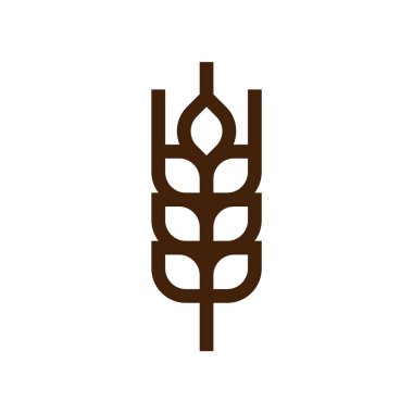 Arpa çivisi ya da mısır kulağı. Fırın, ekmek veya tarım logosu kavramı.