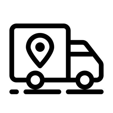 Teslimat, sevkiyat veya taşıma ikonu. Teslimat simgesi
