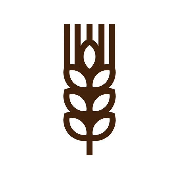 Gerstensaft oder Kornähre. Bäckerei-, Brot- oder Landwirtschaft-Logo-Konzept. — Stockvektor