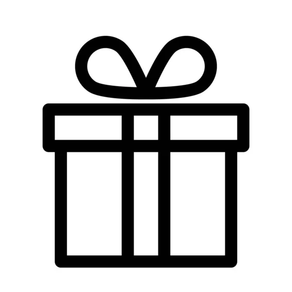 Coffret cadeau en style ligne. Icône boîte cadeau ou icône cadeau. — Image vectorielle