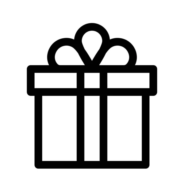 Coffret cadeau en style ligne. Icône boîte cadeau ou icône cadeau. — Image vectorielle