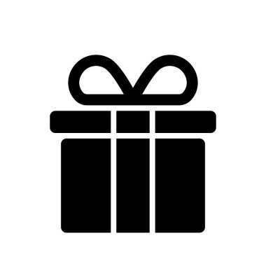 Hediye kutusu hizasında. Hediye kutusu simgesi veya şimdiki simge.