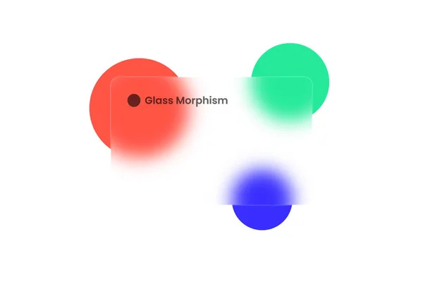 Hintergrund des abstrakten Gefälles. Transparenter Rahmen im Stil des Glasmorphismus — Stockvektor