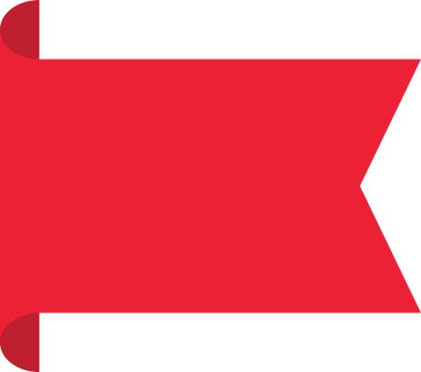 Kırmızı rozet, etiket veya etiket.