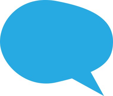 Konuşma balonu veya ileti sembolü.