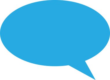 Konuşma balonu veya ileti sembolü.