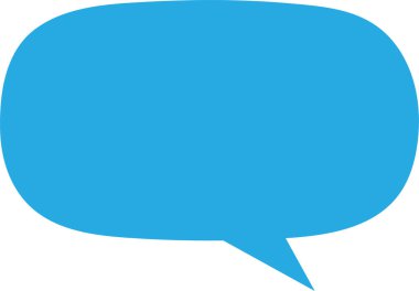 Konuşma balonu veya ileti sembolü.