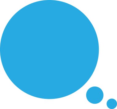 Konuşma balonu veya ileti sembolü.