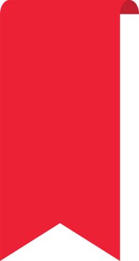 Kırmızı rozet, etiket veya etiket.