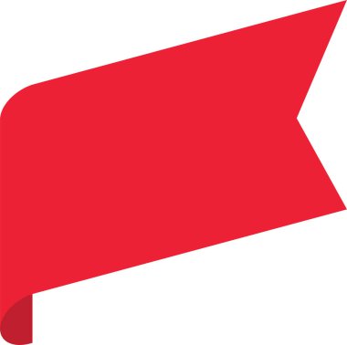 Kırmızı rozet, etiket veya etiket.