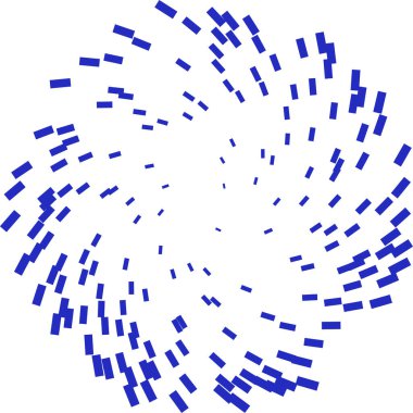 Parçacıklardan oluşan soyut çember şekli.