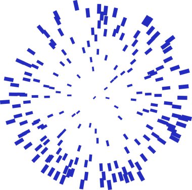 Parçacıklardan oluşan soyut çember şekli.