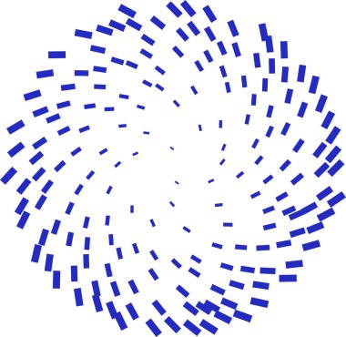 Parçacıklardan oluşan soyut çember şekli.