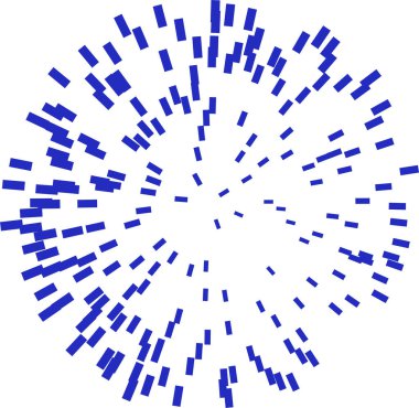 Parçacıklardan oluşan soyut çember şekli.